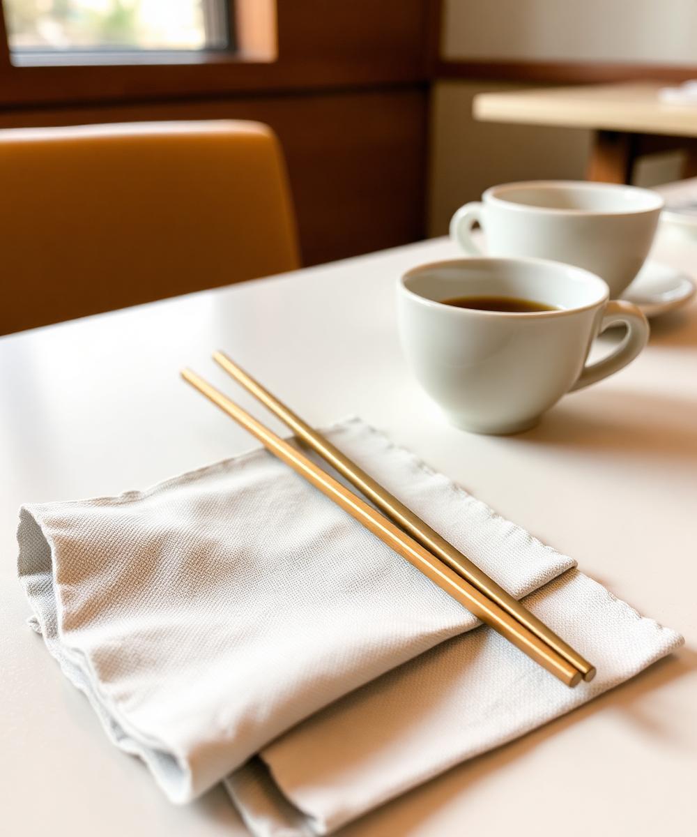 Detail of Daon Korean table setting